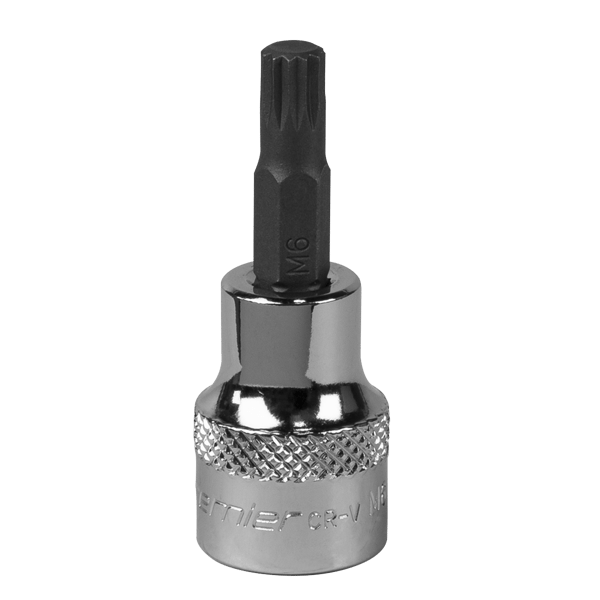 Spline Socket Bit 3/8"Sq Drive M6