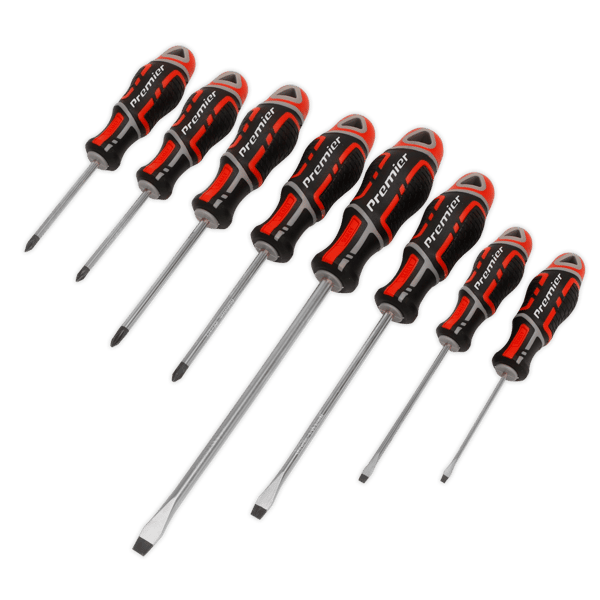 GripMAX(R) Screwdriver Set 8pc - Red