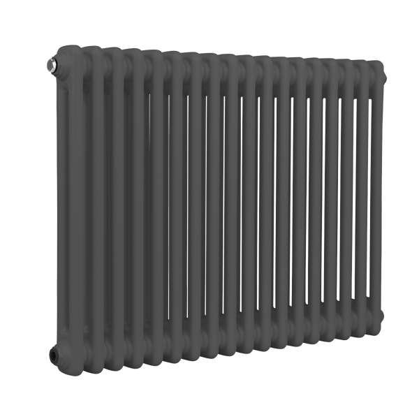 Baridi Horizontal Traditional 2 Column Radiator 600 x 832mm – Anthracite