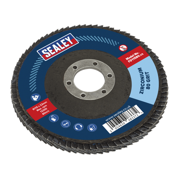 115mm Zirconium Flap Disc 80Grit 22mm Bore