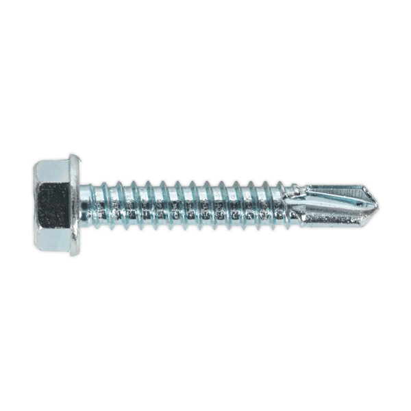 Zinc Plated Self-Drilling Hex Head Screw 6.3 x 38mm - Pack of 100