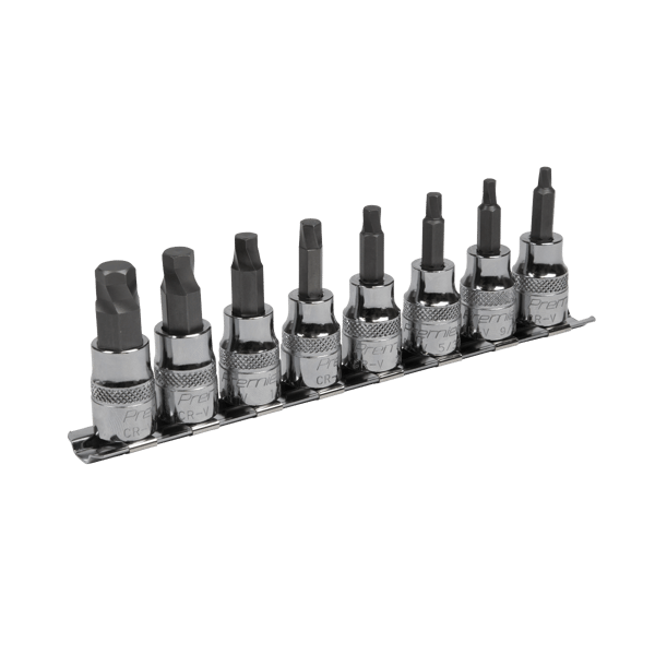 Imperial Lock-On(TM) Hex Socket Bit Set 3/8"Sq Drive 8pc