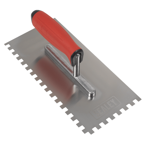 Stainless Steel 8mm Notched Trowel with Rubber Handle 270mm