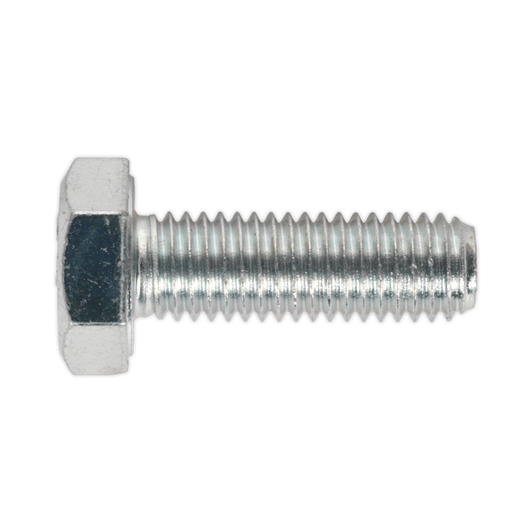 8.8 Zinc Plated HT Setscrew M10 x 30mm, DIN 933 - Pack of 25