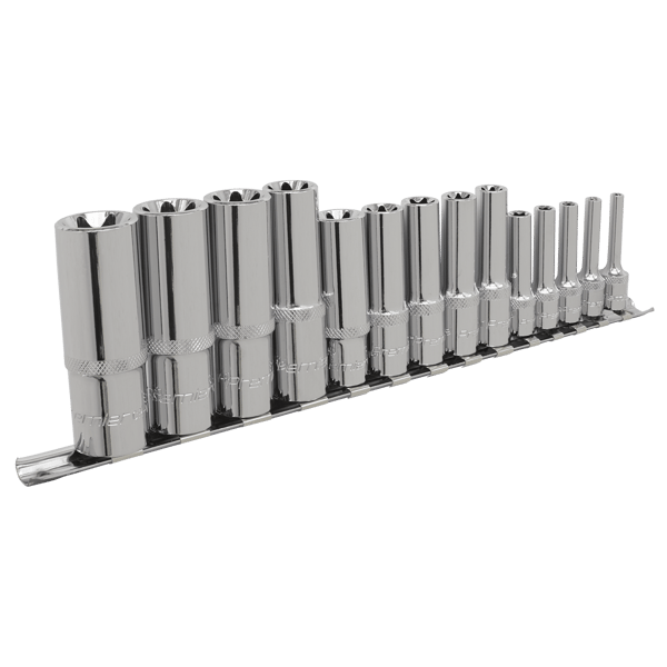 TRX-Star* Deep Socket Set 1/4", 3/8" & 1/2"Sq Drive E4-E24 14pc