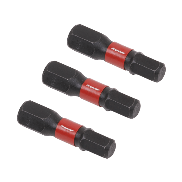Hex Impact Power Tool Bits 5 x 25mm 3pc