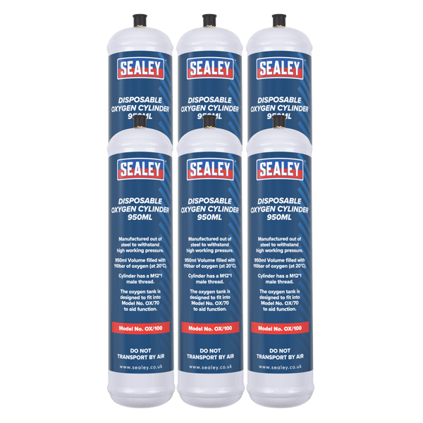 Disposable Oxygen Cylinder 950ml - Pack of 6
