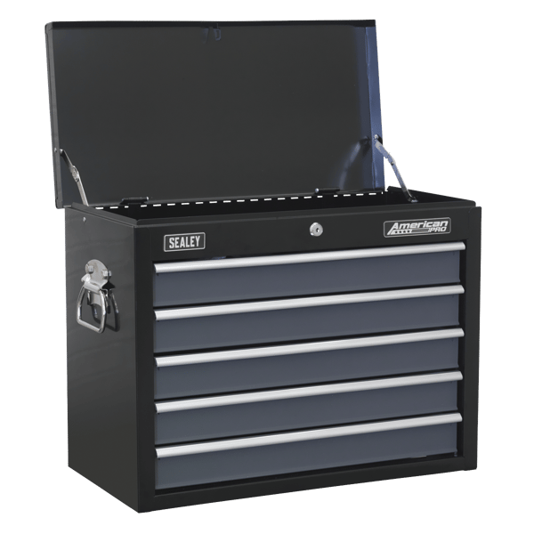 American PRO(R) Topchest 5 Drawer - Black/Grey