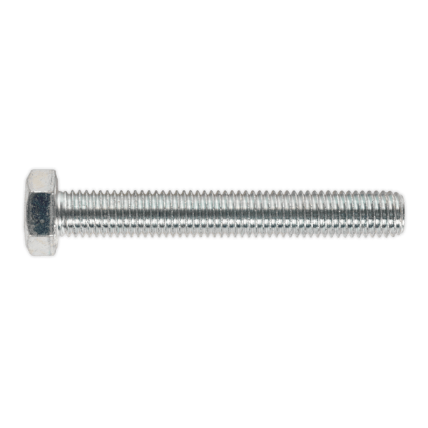 8.8 Zinc Plated HT Setscrew M14 x 100mm, DIN 933 - Pack of 10