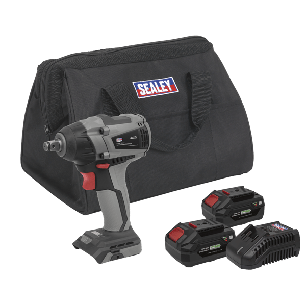 SV20 Series 1/2"Sq Drive Brushless Cordless Impact Wrench Kit 20V 4Ah - 2 Batteries
