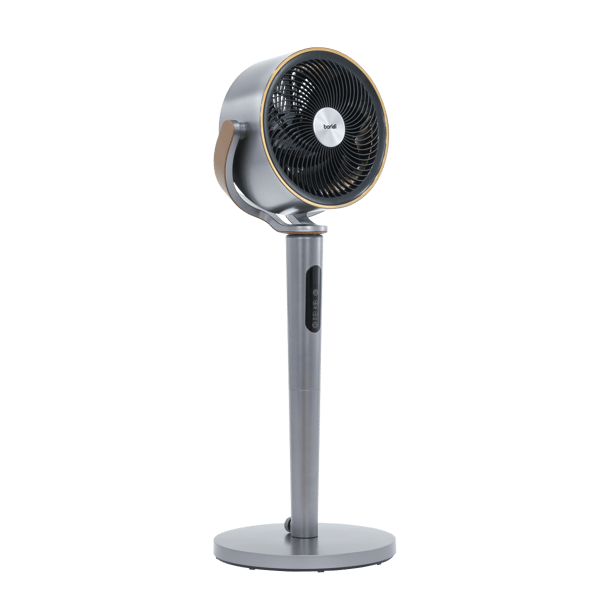 Baridi 12" Pedestal Fan with Remote Control, Back Light & 12hr Timer - Grey