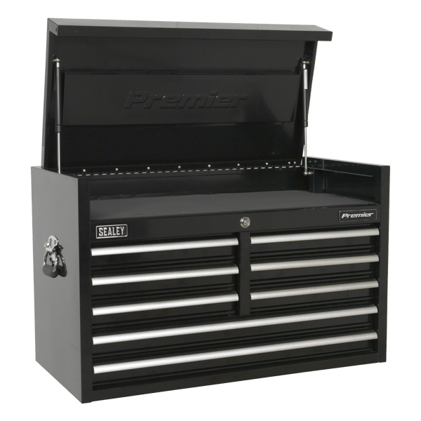 Heavy-Duty Topchest 915mm 8 Drawer - Black