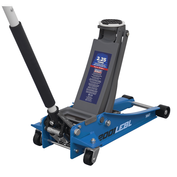 Low Profile Trolley Jack with Rocket Lift 2.25 Tonne - Blue