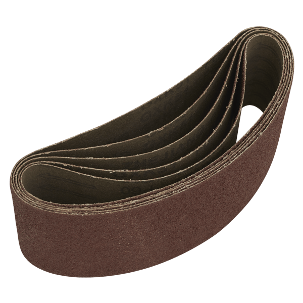 76 x 457mm Sanding Belt 60Grit - Pack of 5