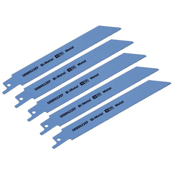 Reciprocating Saw Blade for Metal 150mm 18tpi - Pack of 5