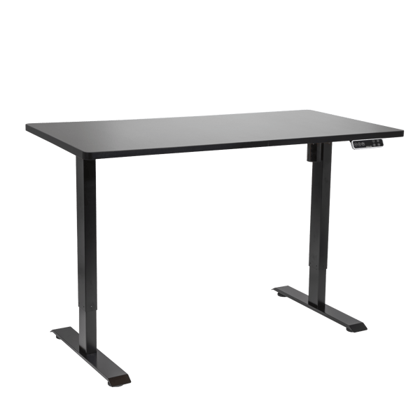 Black Electric Height Adjustable Standing Desk with Memory, Quiet, 1400x700mm
