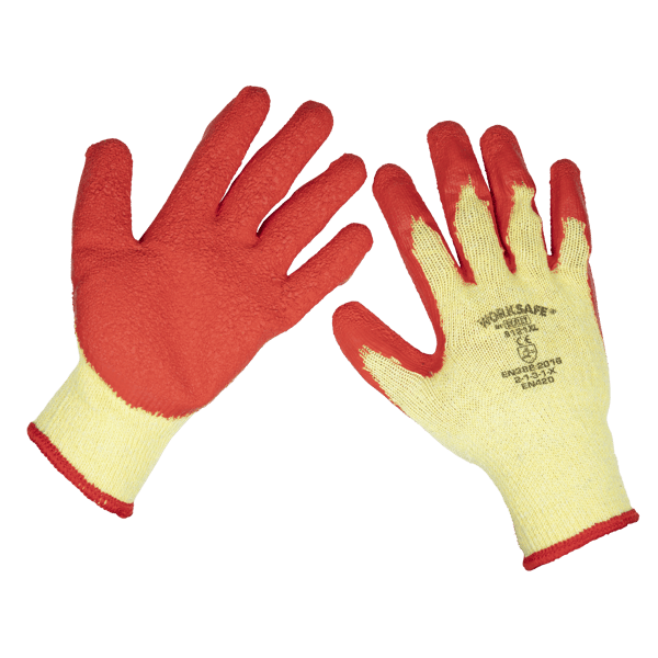 Super Grip Knitted Gloves with Latex Palm, X-Large - Pack of 12 Pairs