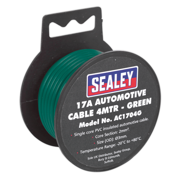 17A Thick Wall Automotive Cable 4m - Green