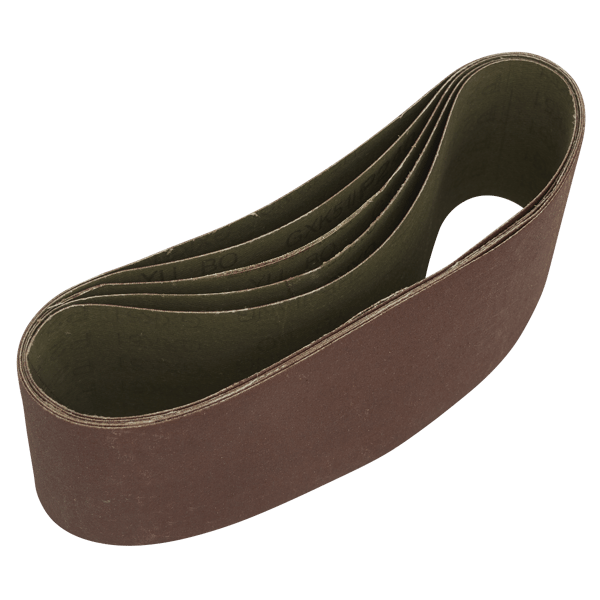 76 x 457mm Sanding Belt 240Grit - Pack of 5