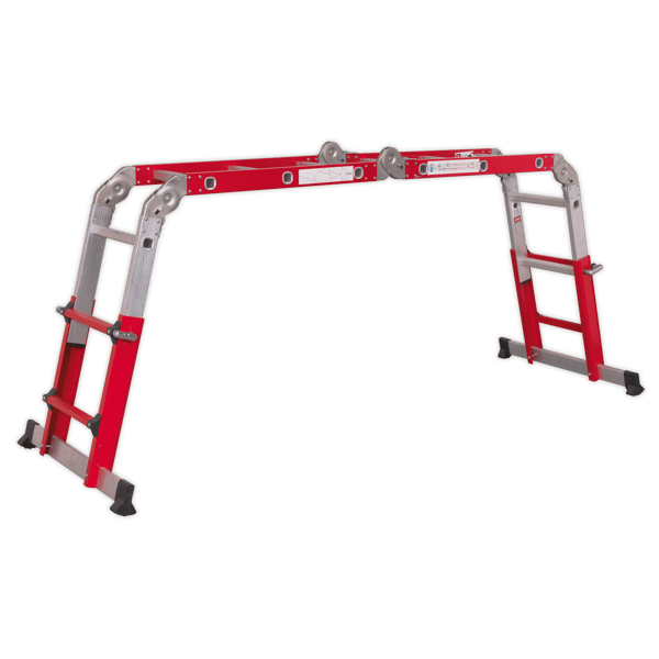 Aluminium 4-Way Multipurpose Adjustable-Height Ladder - EN 131
