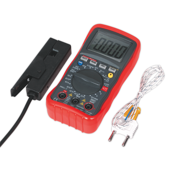 13-Function Digital Automotive Multimeter with Inductive Coupler