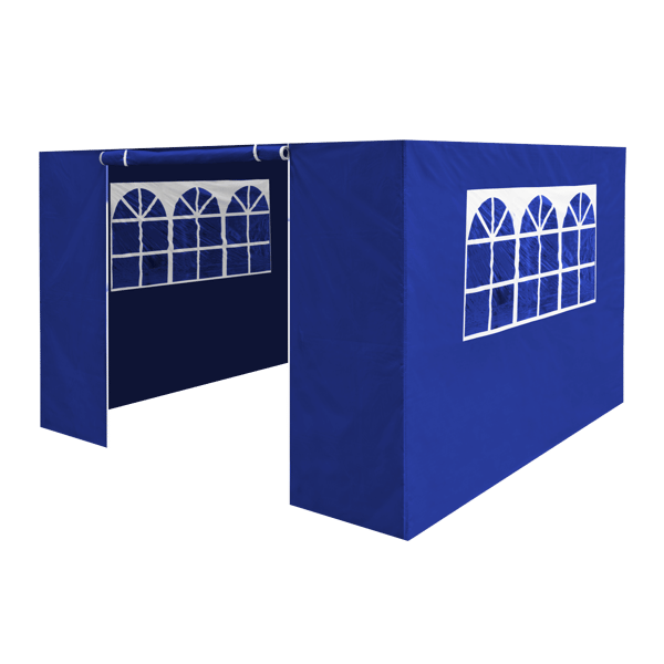 Premium Gazebo/Marquee Side Walls/Doors/Windows, Fits 3 x 3m Models - Blue