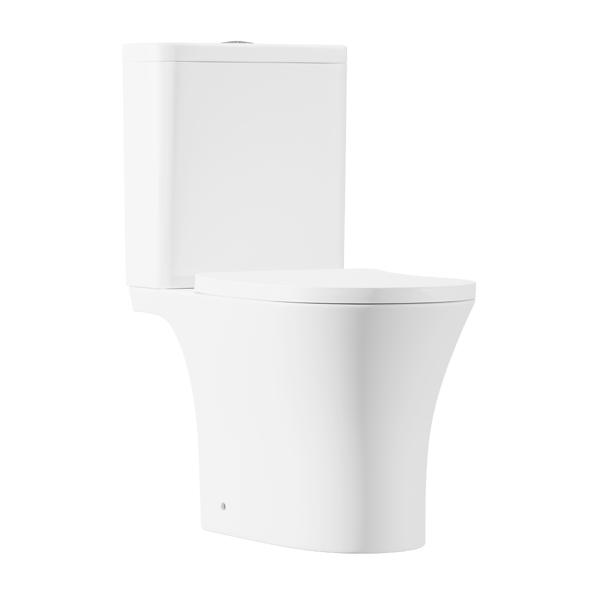Baridi Close-Coupled Toilet with Soft Close Seat, Dual Flush Cistern & Rimless Flush – White