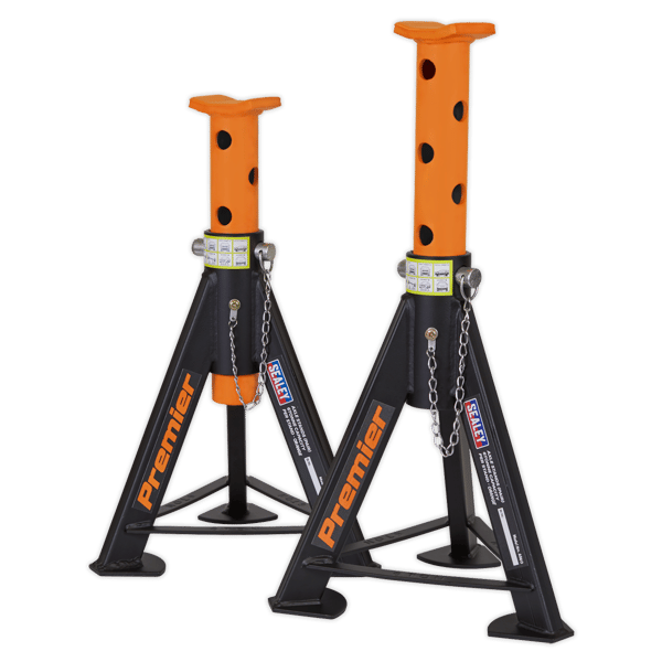 Axle Stands (Pair) 6 Tonne Capacity per Stand - Orange