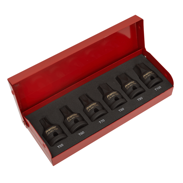 TRX-Star* Impact Socket Bit Set 1/2"Sq Drive 6pc