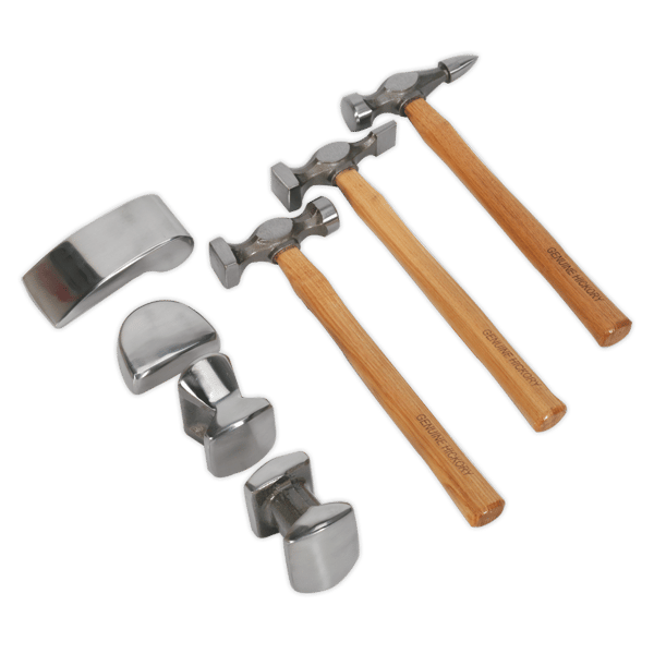 Drop-Forged Panel Beating Set with Hickory Shafts 7pc