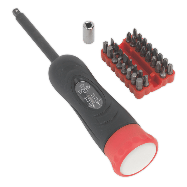 Digital Torque Screwdriver Set 1/4"Sq Drive 2-10Nm 34pc