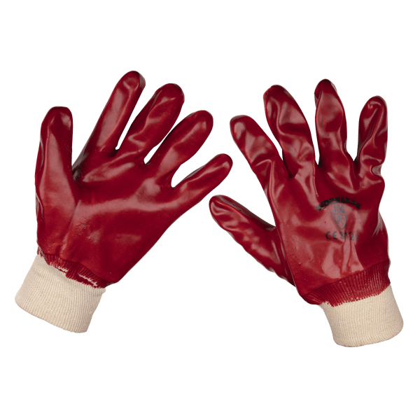 PVC Knit Wrist Gloves, X-Large - Pack of 12 Pairs