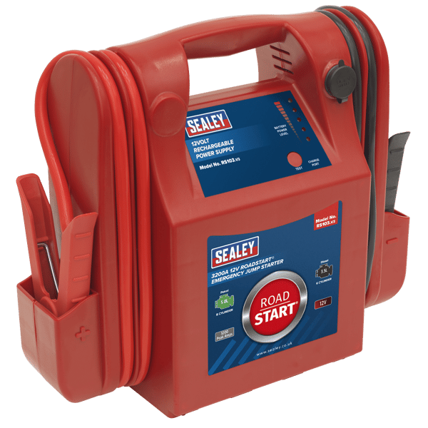 RoadStart(R) 12V Emergency Jump Starter 3200 Peak Amps