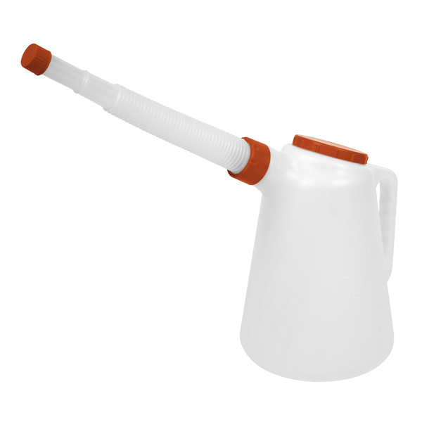 Oil Container with Flexible Spout 5L - Red Lid