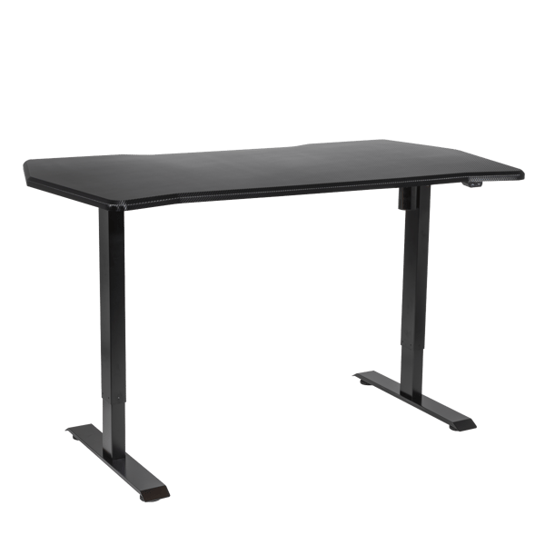 Single Motor Ultra-Quiet Adjustable-Height Electric Sit/Stand Desk - Carbon Fibre Effect Desktop
