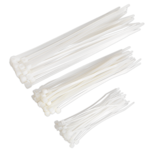 Cable Tie Assortment, White - Pack of 75