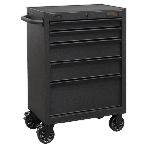 Superline PRO(R) Black Edition Rollcab with 5 Soft Close Drawers 680mm