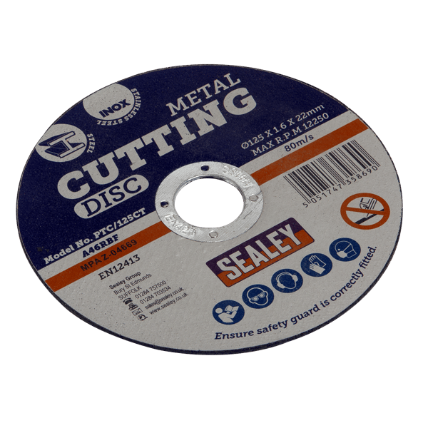 125 x 1.6mm Cutting Disc 22mm Bore
