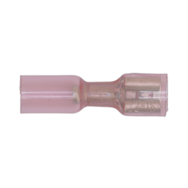 Heat Shrink Push-On Female Terminal 6.4mm, Red - Pack of 25