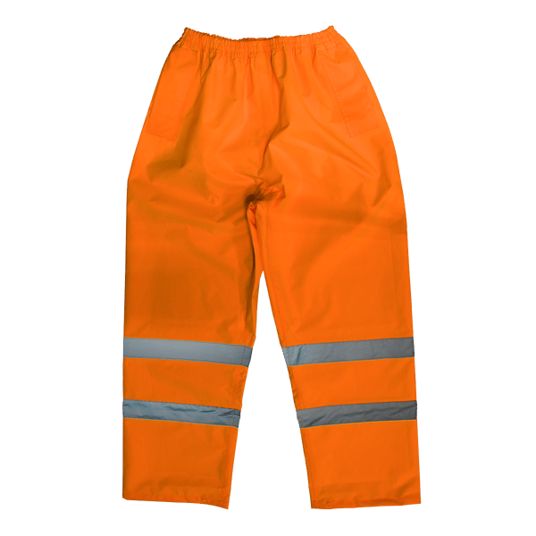 Hi-Vis Orange Waterproof Trousers - Medium