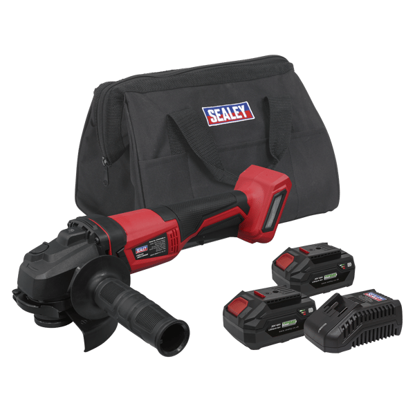 SV20 Series 115mm Cordless Angle Grinder Kit 20V 4Ah - 2 Batteries