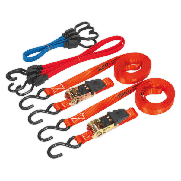 Ratchet Strap & Bungee Cord Set 6pc