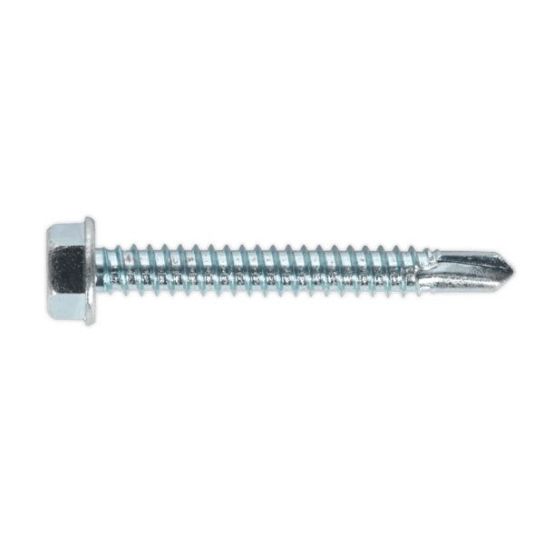 Zinc Plated Self-Drilling Hex Head Screw 6.3 x 50mm - Pack of 100