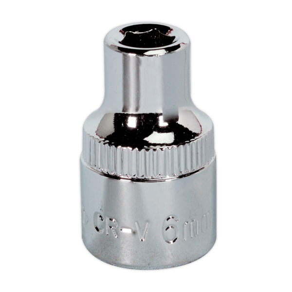 Fully Polished Socket 3/8"Sq Drive 6mm