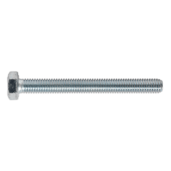 8.8 Zinc Plated HT Setscrew M8 x 75mm, DIN 933 - Pack of 25