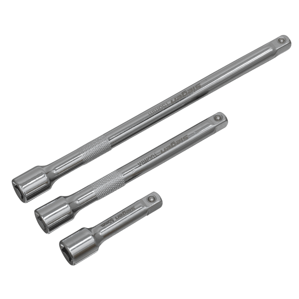 Siegen Extension Bar Set 1/4"Sq Drive 3pc