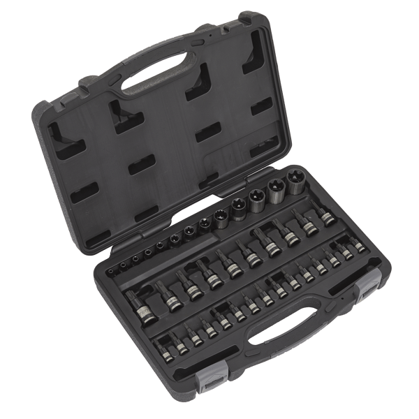 TRX-Star* Socket & Security Socket Bit Set 1/4", 3/8" & 1/2"Sq Drive 38pc