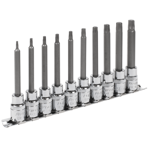 TRX-Star* Socket Bit Set 3/8"Sq Drive 95mm 10pc