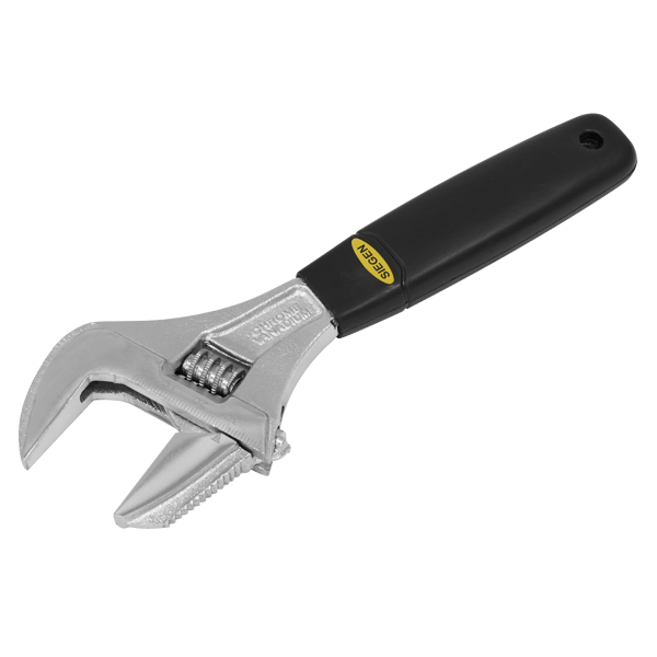 Siegen Adjustable Wrench with Extra-Wide Jaw Capacity 200mm