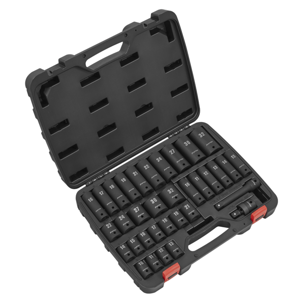 Impact Socket Set 1/2"Sq Drive 34pc